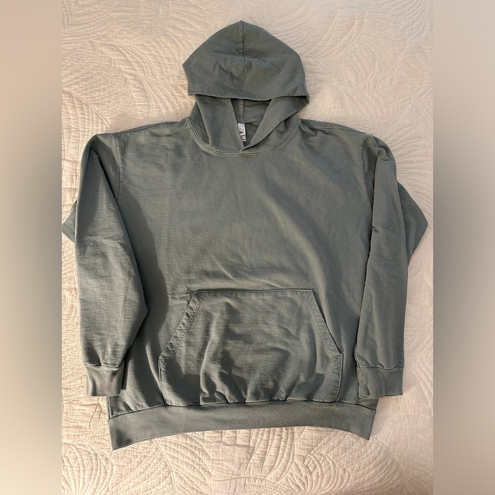 Los Angeles Apparel: Long Sleeve Garment Dye French Terry Pullover Hoodie
